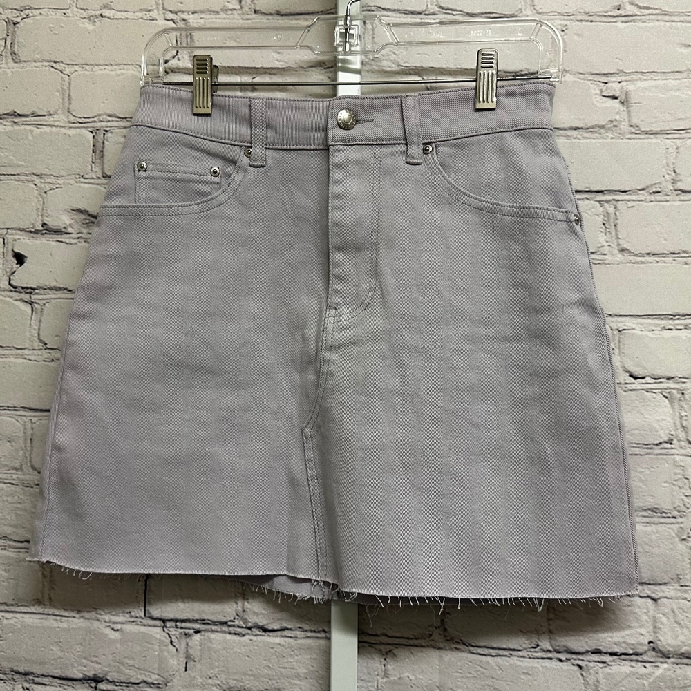 BCBG GENERATION - Light purple Crop Denim Mini Skirt